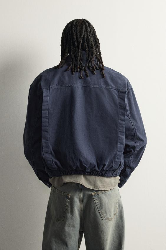 BLOUSON RELAXED FIT À BRANDEBOURGS MÉTALLIQUES - Bleu marine de Zara - Image 2
