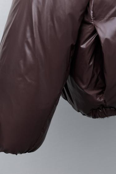 BLOUSON RÉVERSIBLE EFFET FOURRURE ANIMAL PRINT - Marron foncé de Zara - Image 6