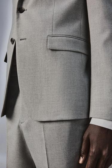 PANTALON DE COSTUME CONFORT - Gris de Zara - Image 4