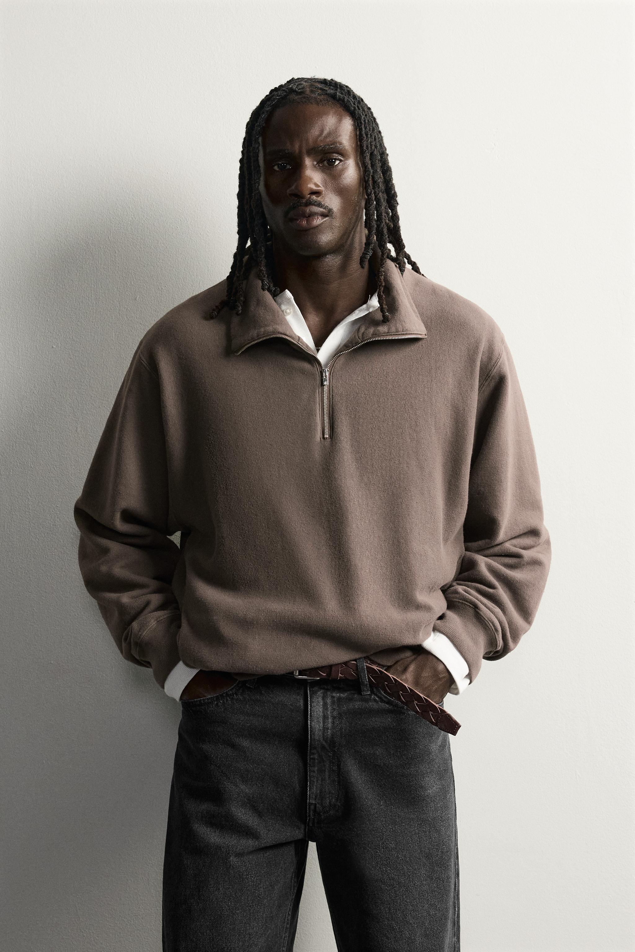 QUARTER-ZIP SWEATSHIRT 2026 TANAKA NY TYO LTD.© — Brown