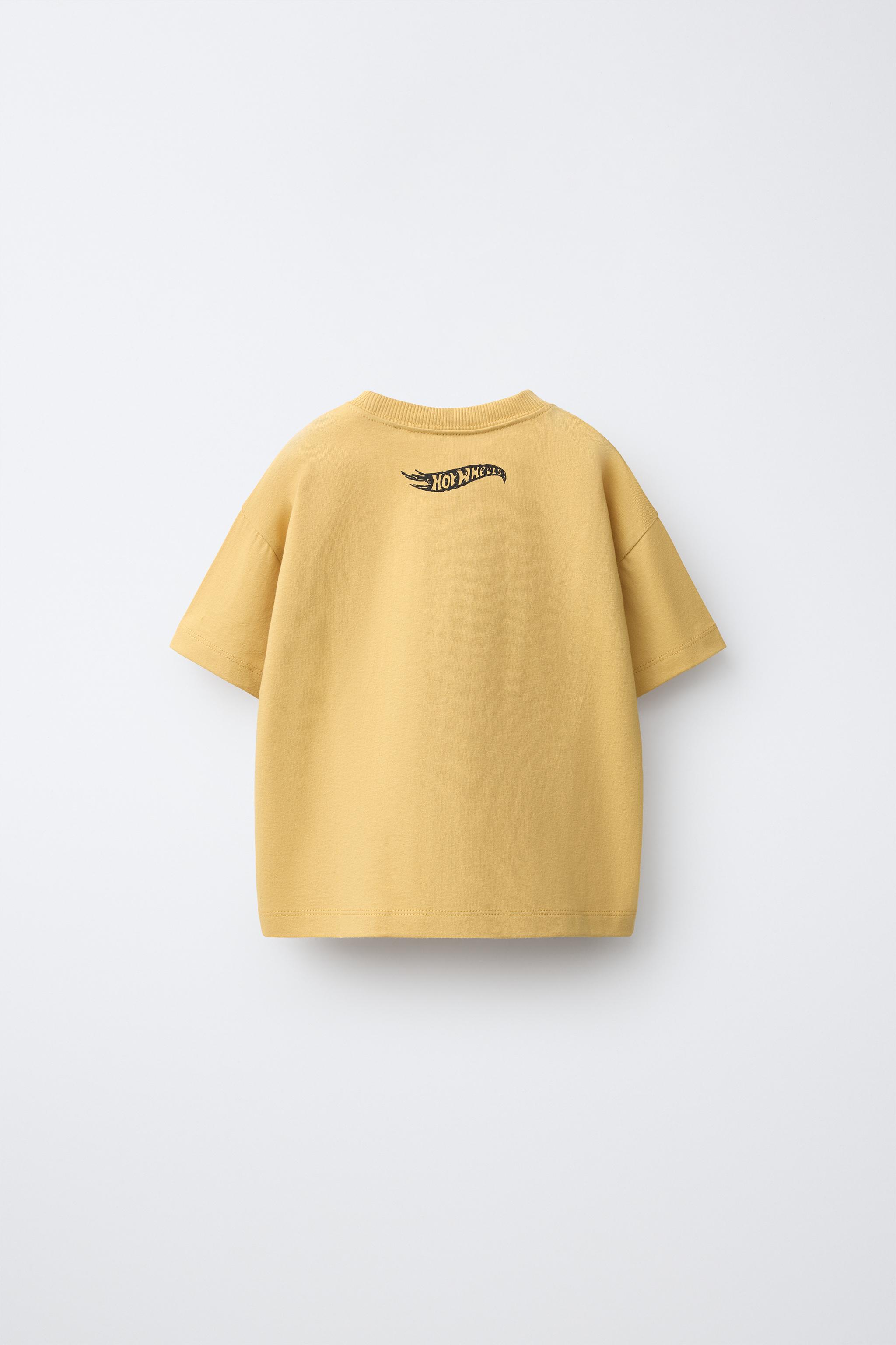 HOT WHEELS™ MATTEL PRINT T-SHIRT — Mustard