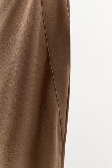 100% SILK TROUSERS - Brown by Zara - Image 7