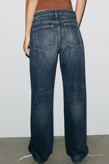 JEAN TRF WIDE LEG TAILLE BASSE - Bleu de Zara - Image 4