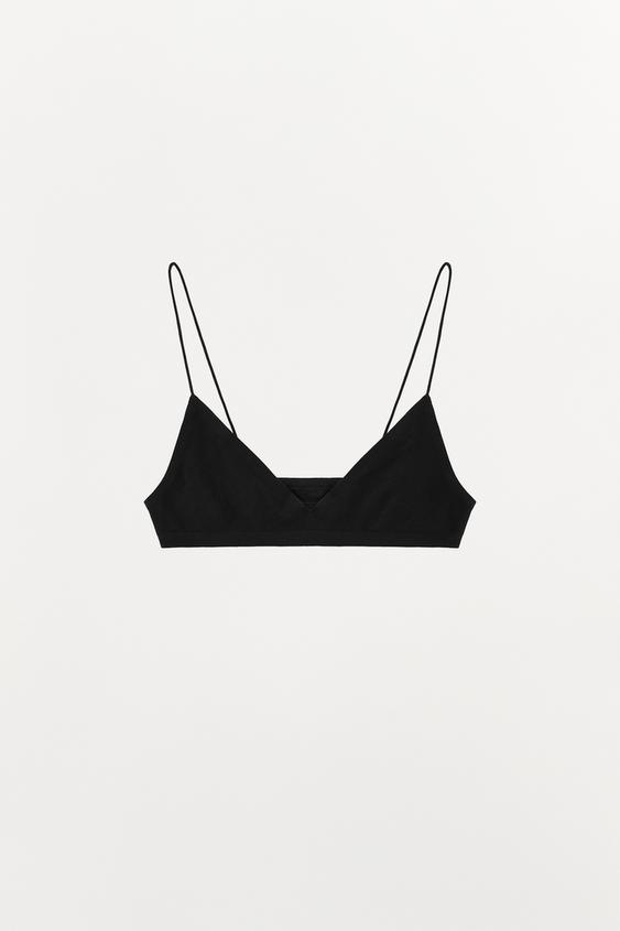 SEAMLESS STRAPPY BRA - Black by Zara - Image 0