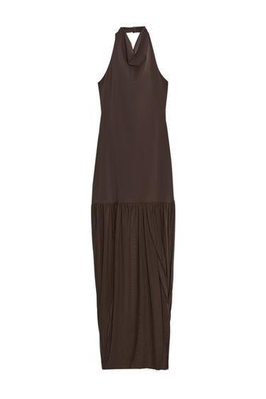 HALTERNECK DRESS WITH MATCHING DETAIL