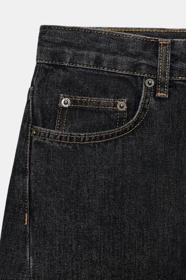 ZW COLLECTION ANKLE BALLOON MID-WAIST JEANS - Black by Zara - Image 7