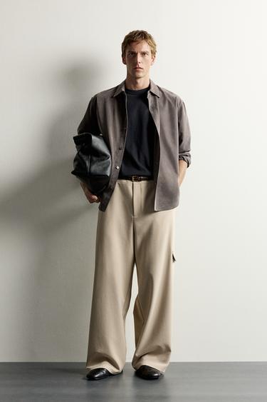 PANTALÓN CARGO RELAXED FIT - Tostado de Zara - Imagen 0
