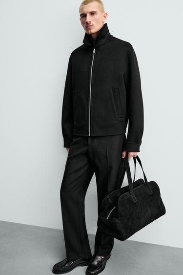 BLOUSON EN LAINE ZIPPÉ ORIGINS - Noir de Zara - Image 5