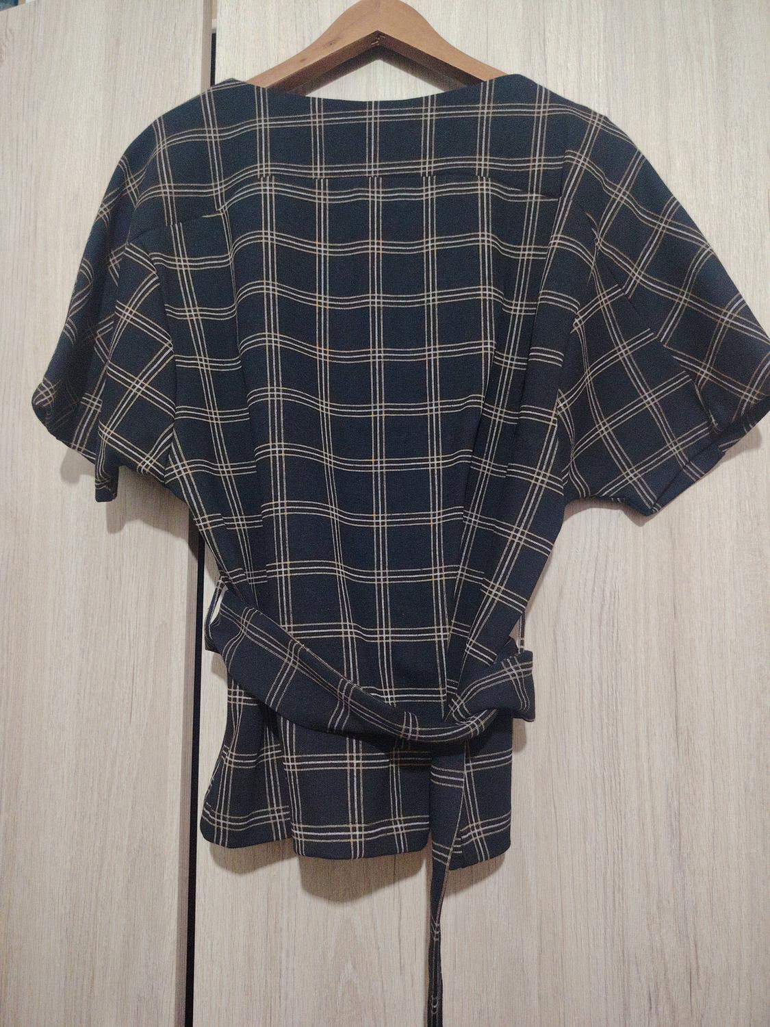 CHECKED TOP WITH BELT - Image 3