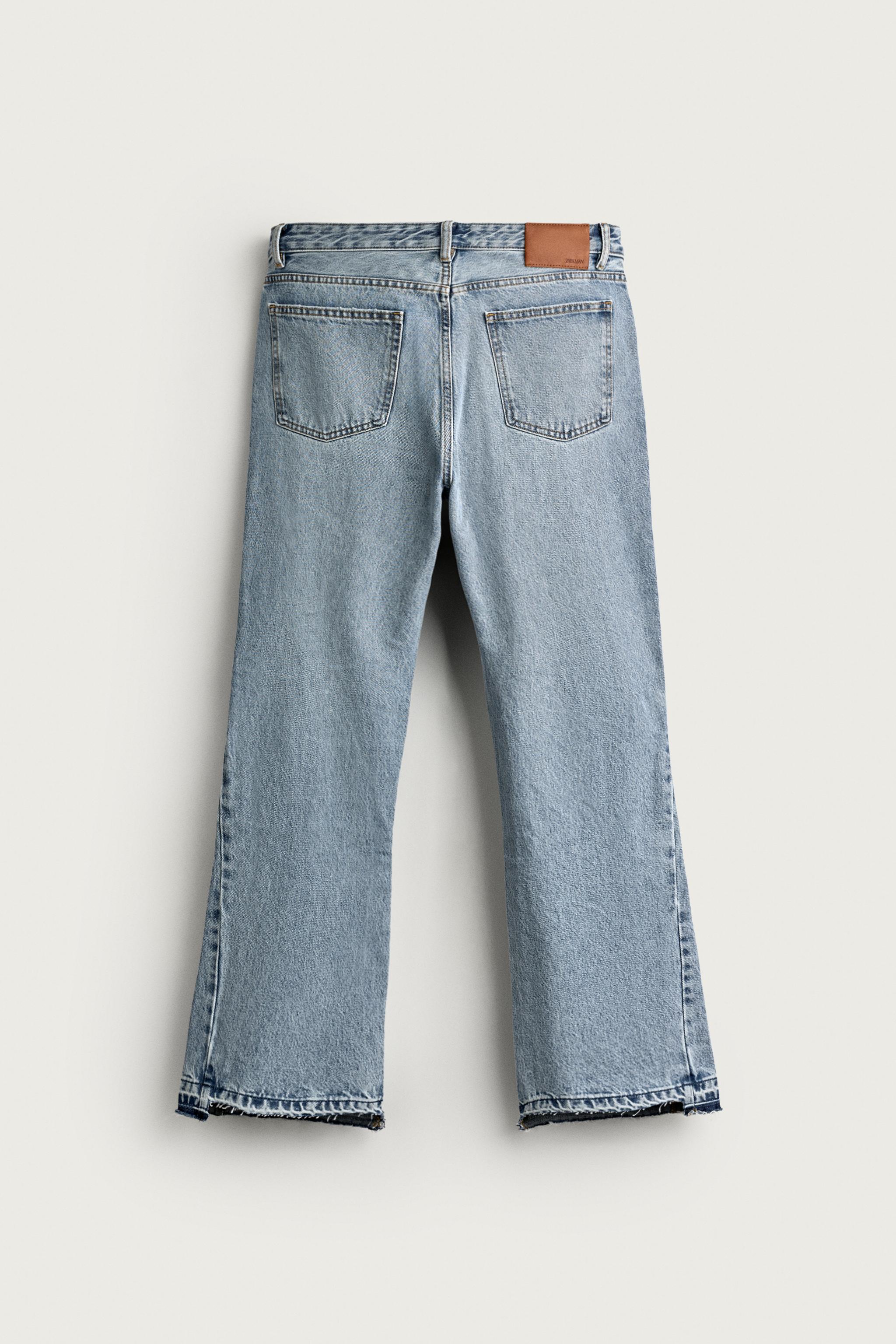 DISTRESSED FLARE FIT JEANS — Light blue (alternate view)