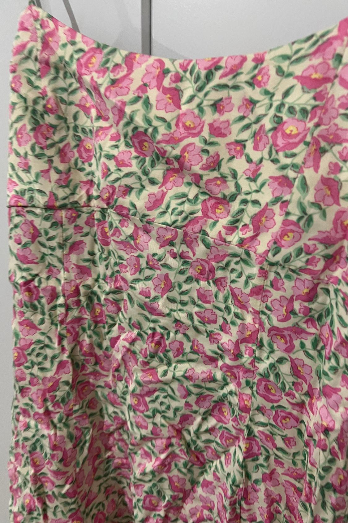 FLORAL PRINT SATIN DRESS - Image 2