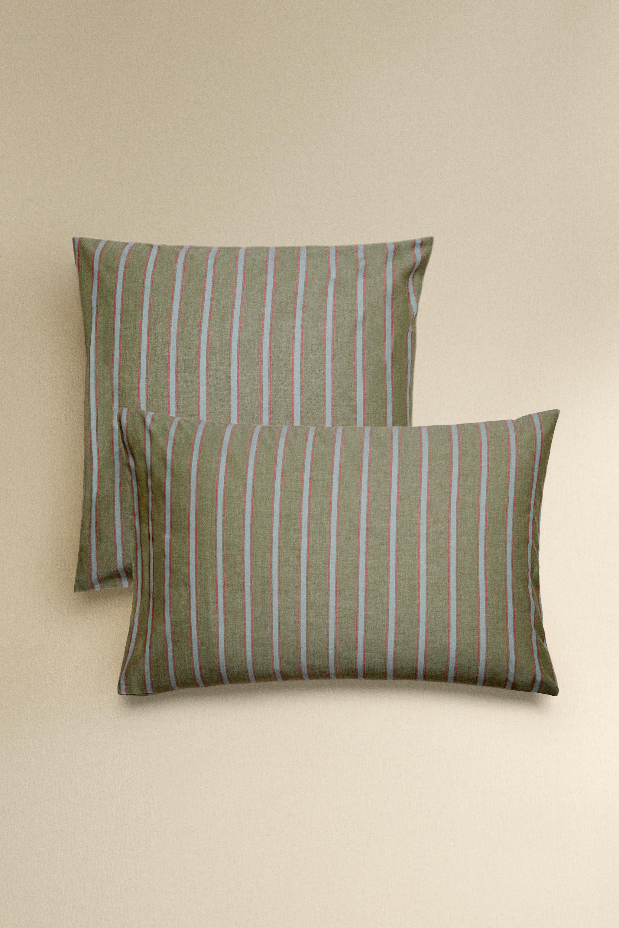 STRIPED PERCALE PILLOWCASE (300 THREAD COUNT