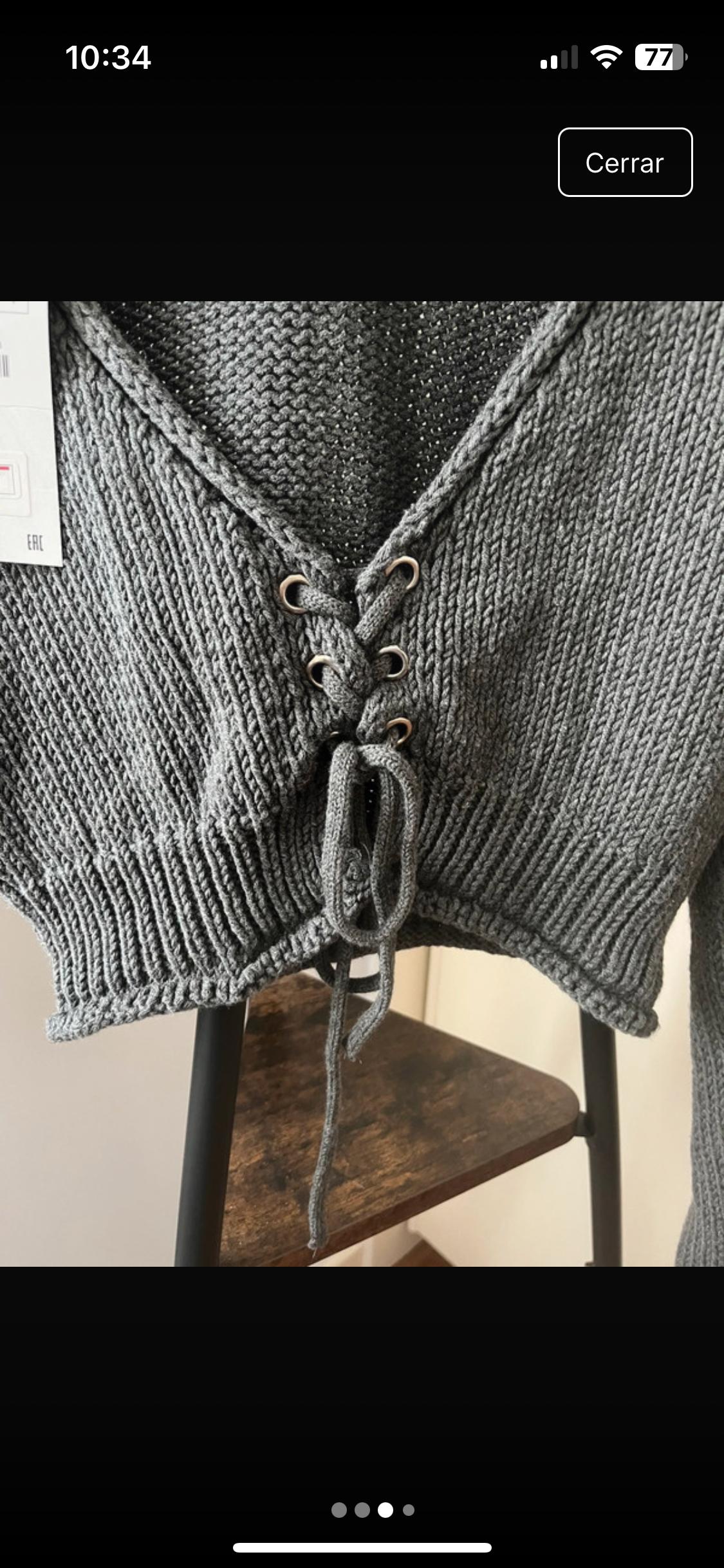 CROPPED KNIT SWEATER WITH OPEN BACK - Image 3