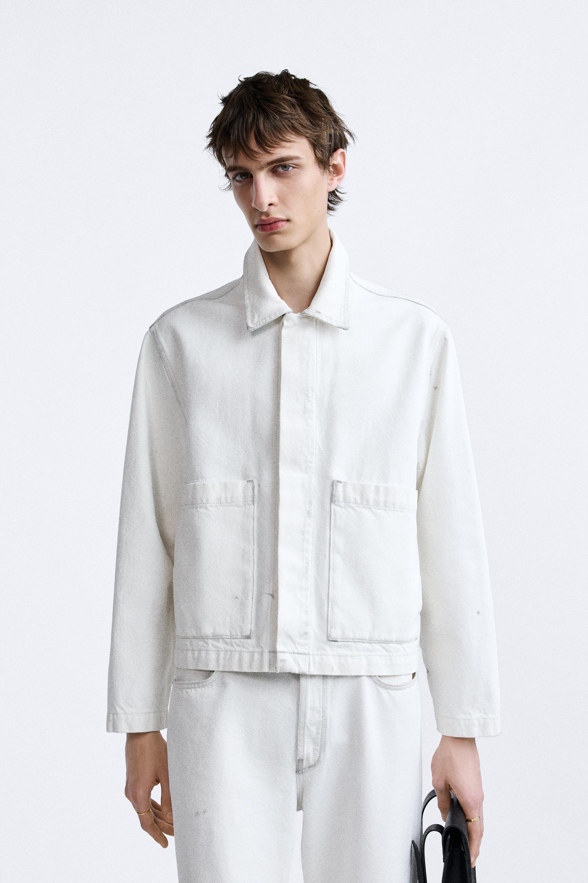 White cotton deals jacket mens