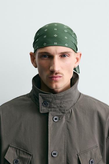 PAISLEY PRINT BANDANA - Green by Zara - Image 0