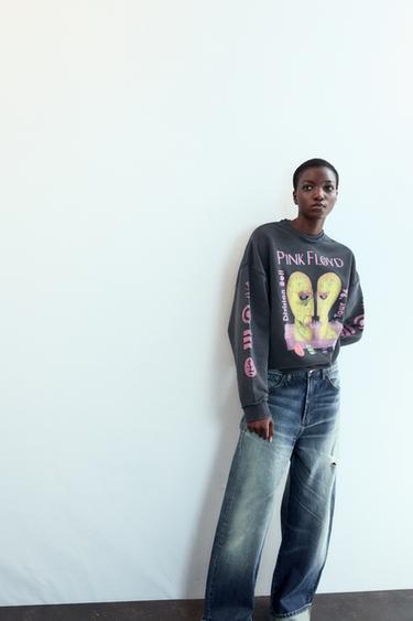 PINK FLOYD© WASHED-EFFECT SWEATSHIRT - Black by Zara - Image 2