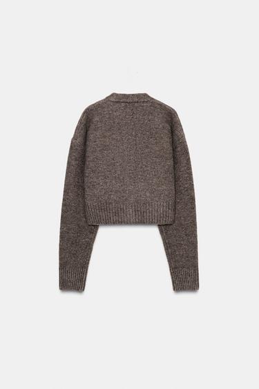 CARDIGAN WITH VENTS - brown vigore by Zara - Image 1
