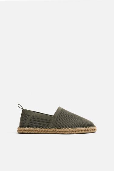 KNITTED FABRIC ESPADRILLE - Green by Zara