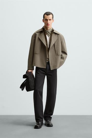 TRENCH CORTO TÉCNICO - Khaki de Zara - Imagen 0