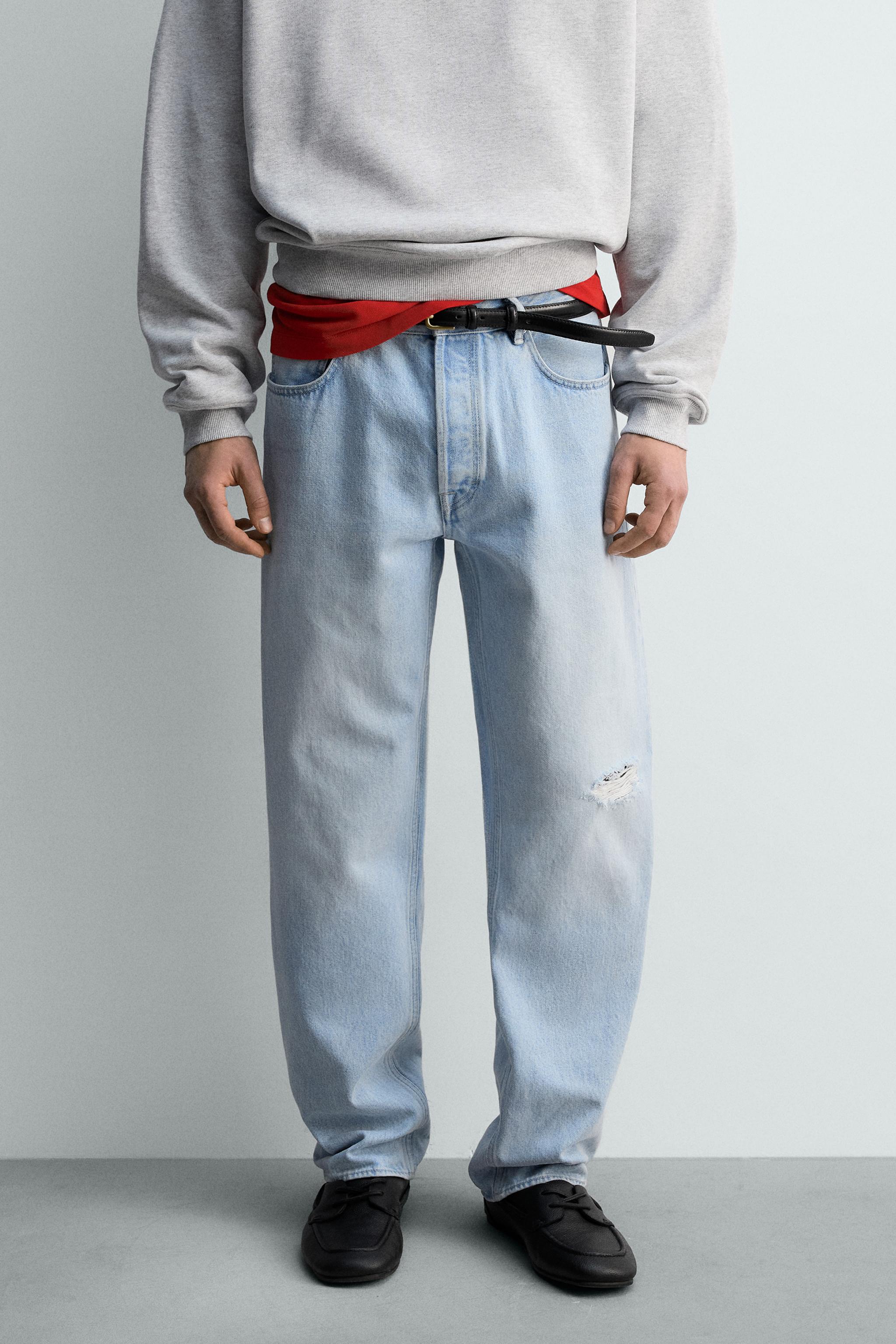 JEANS STRAIGHT FIT DÉCHIRURES