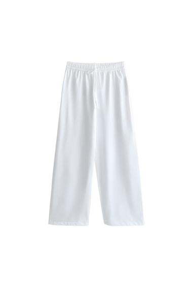 COTTON JERSEY TROUSERS - White by Zara