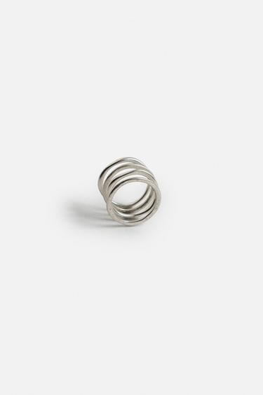 IRREGULAR RINGS PACK OF 4 - Silver by Zara - Image 3