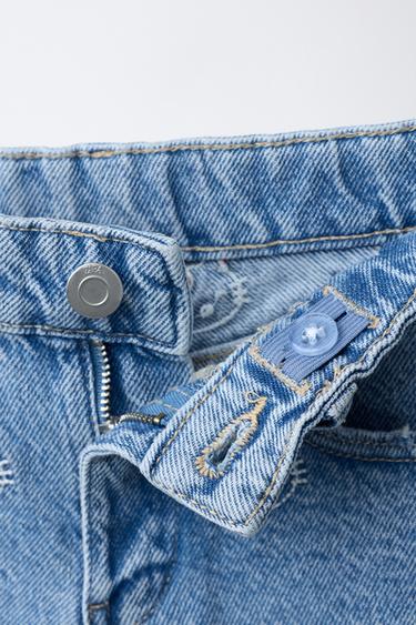 DENIM BERMUDA SHORTS WITH EMBROIDERED HELLO KITTY © SANRIO - Blue by Zara - Image 2