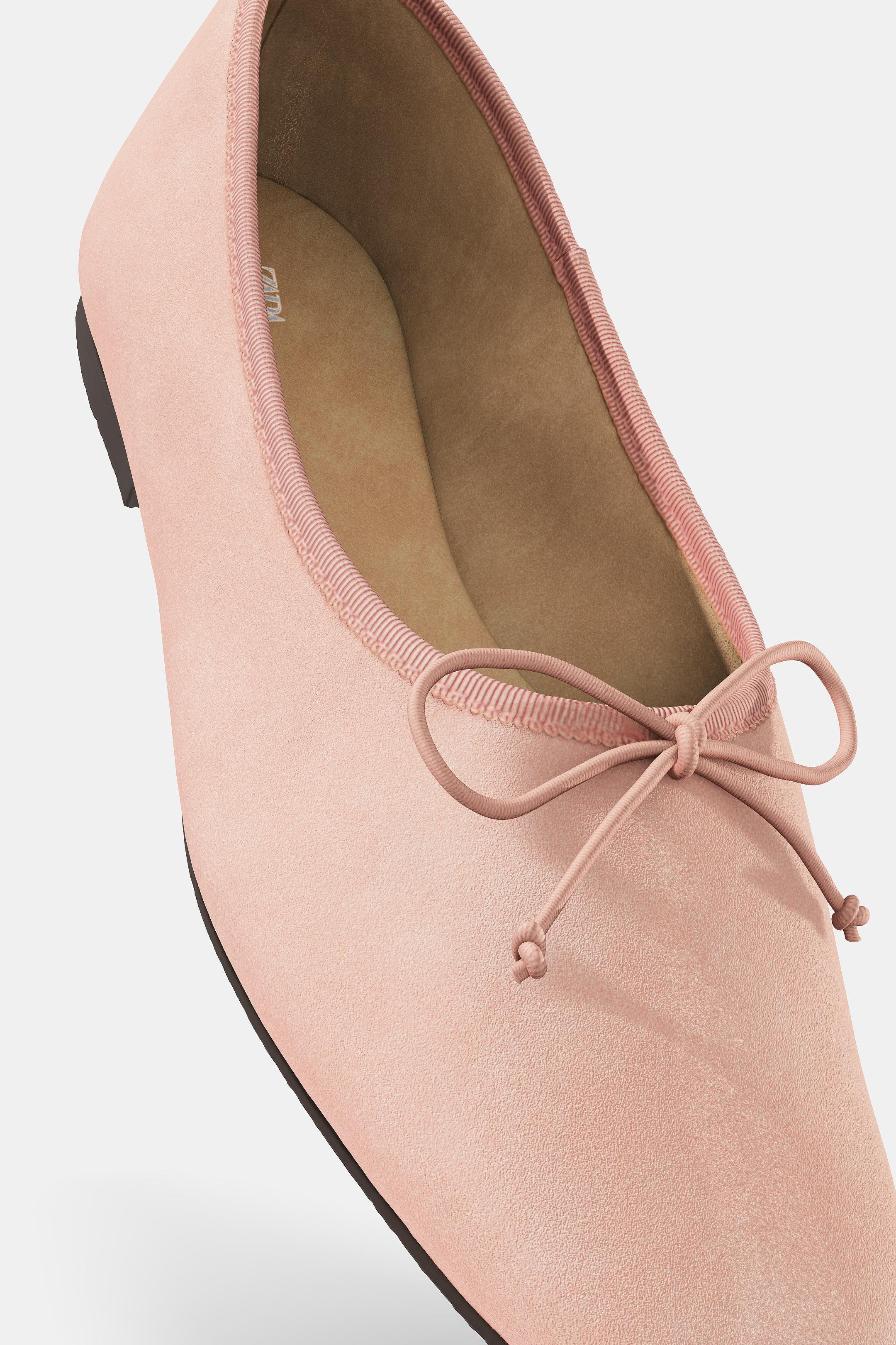 Elevate your elegance. These ZARA Heeled Sandals feature a  Zara Fuchsia Bow Detail Flats main image 1