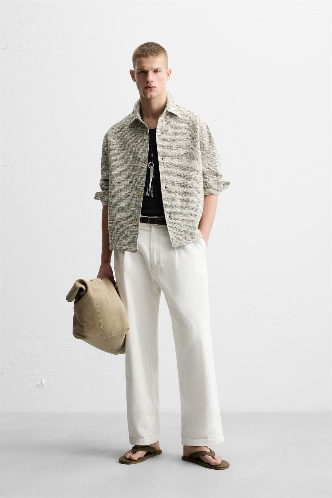 СТРУКТУРИРОВАННАЯ КОНТРАСТНАЯ ВЕРХНЯЯ РУБАШКА ZARA