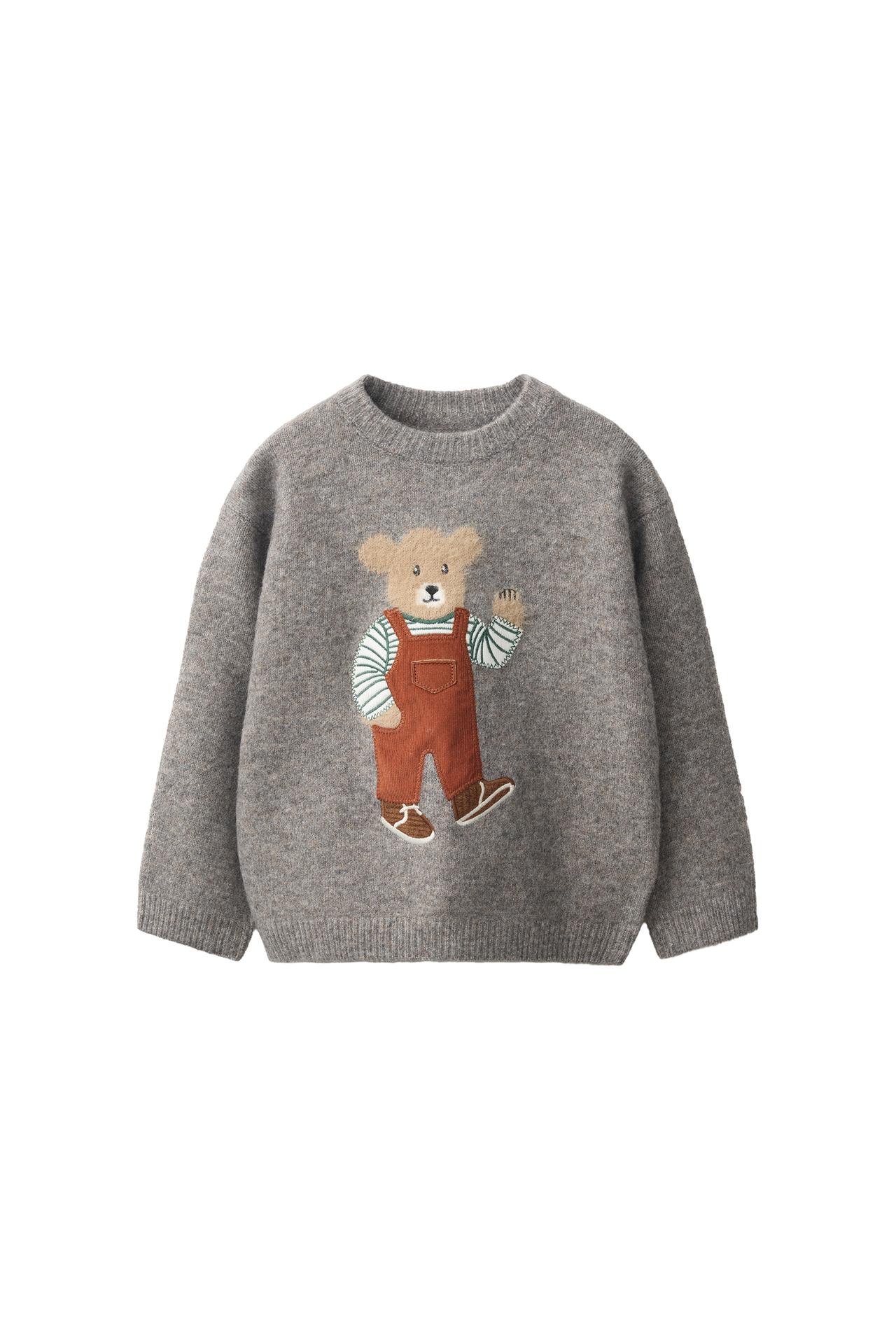 EMBROIDERED BEAR KNIT JUMPER