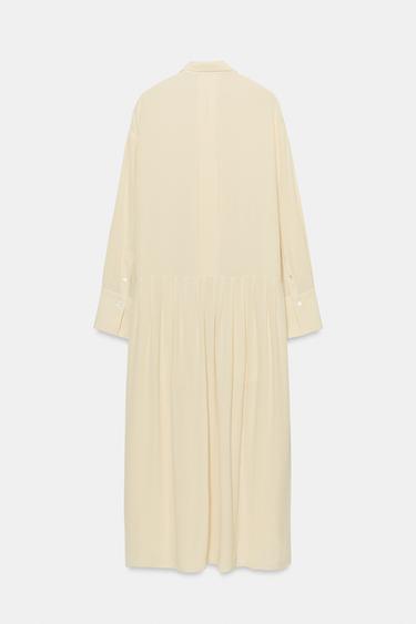 ROBE CHEMISE FLUIDE ZW COLLECTION - Beige de Zara - Image 7
