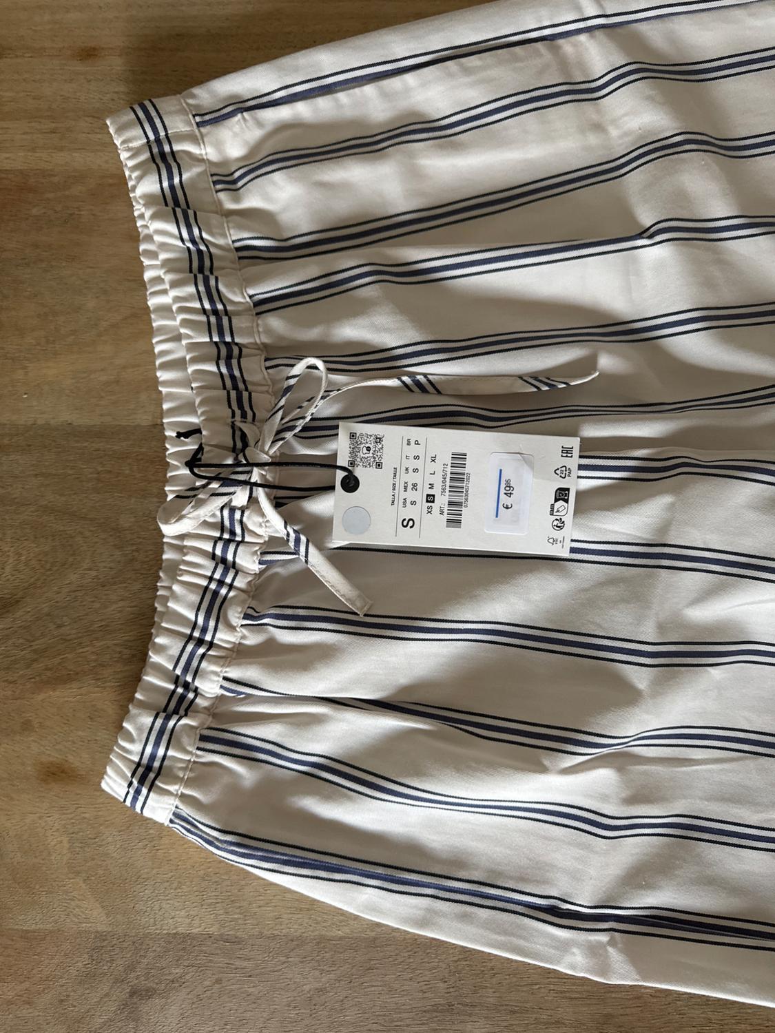 ZW COLLECTION STRIPED PALAZZO TROUSERS - Image 3