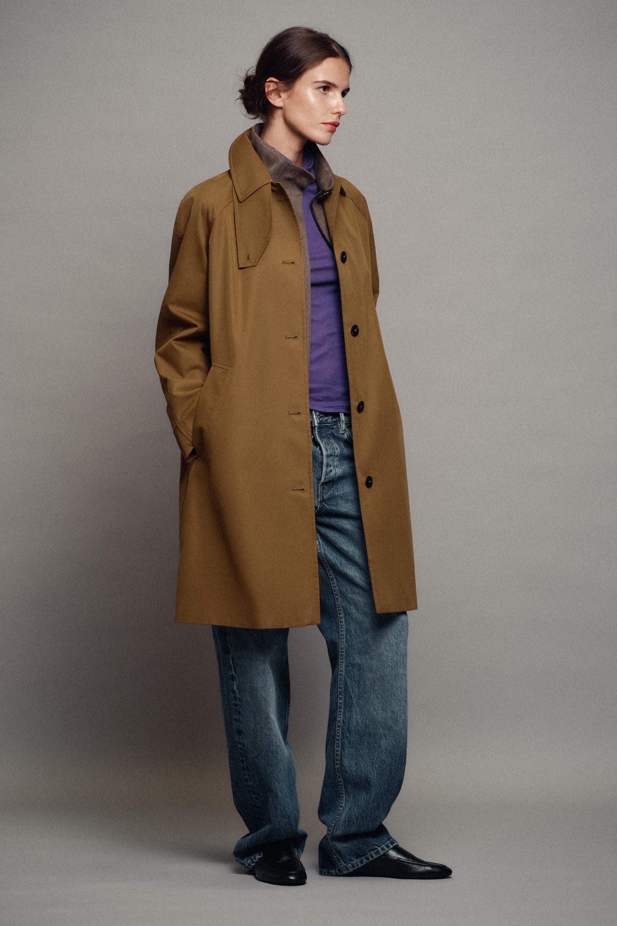 ZW COLLECTION MIDI TRENCH COAT - Dark camel | ZARA Curaçao / Curazao