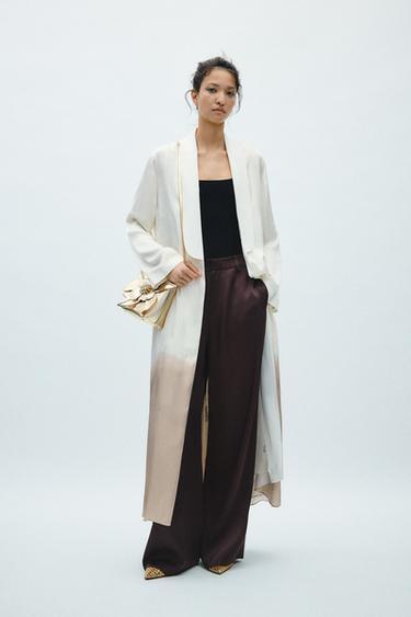 ZW COLLECTION PRINTED KIMONO - Sand by Zara