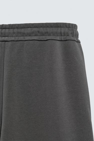 PANTALON CARGO EFFET NÉOPRÈNE À PLIS - Bleu / Gris de Zara - Image 9