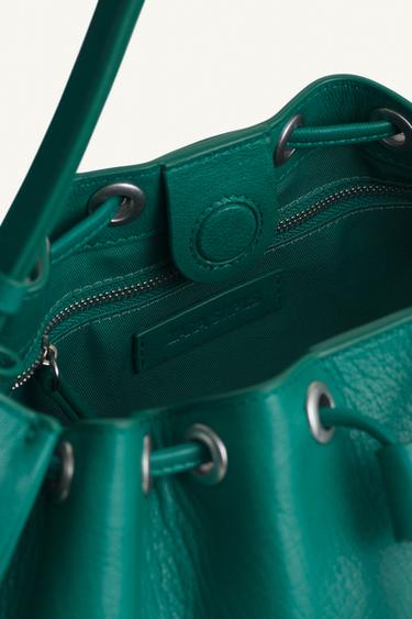 LTHR SHLDR BG 16 - Vert de Zara - Image 8