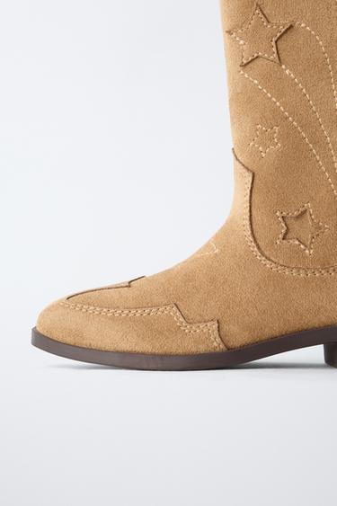 BOTTES COW-BOY ÉTOILES - Marron de Zara - Image 6