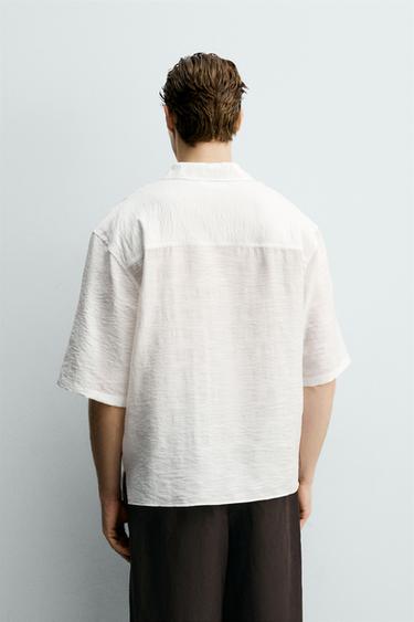 FLUID JACQUARD POLO SHIRT - White by Zara - Image 2