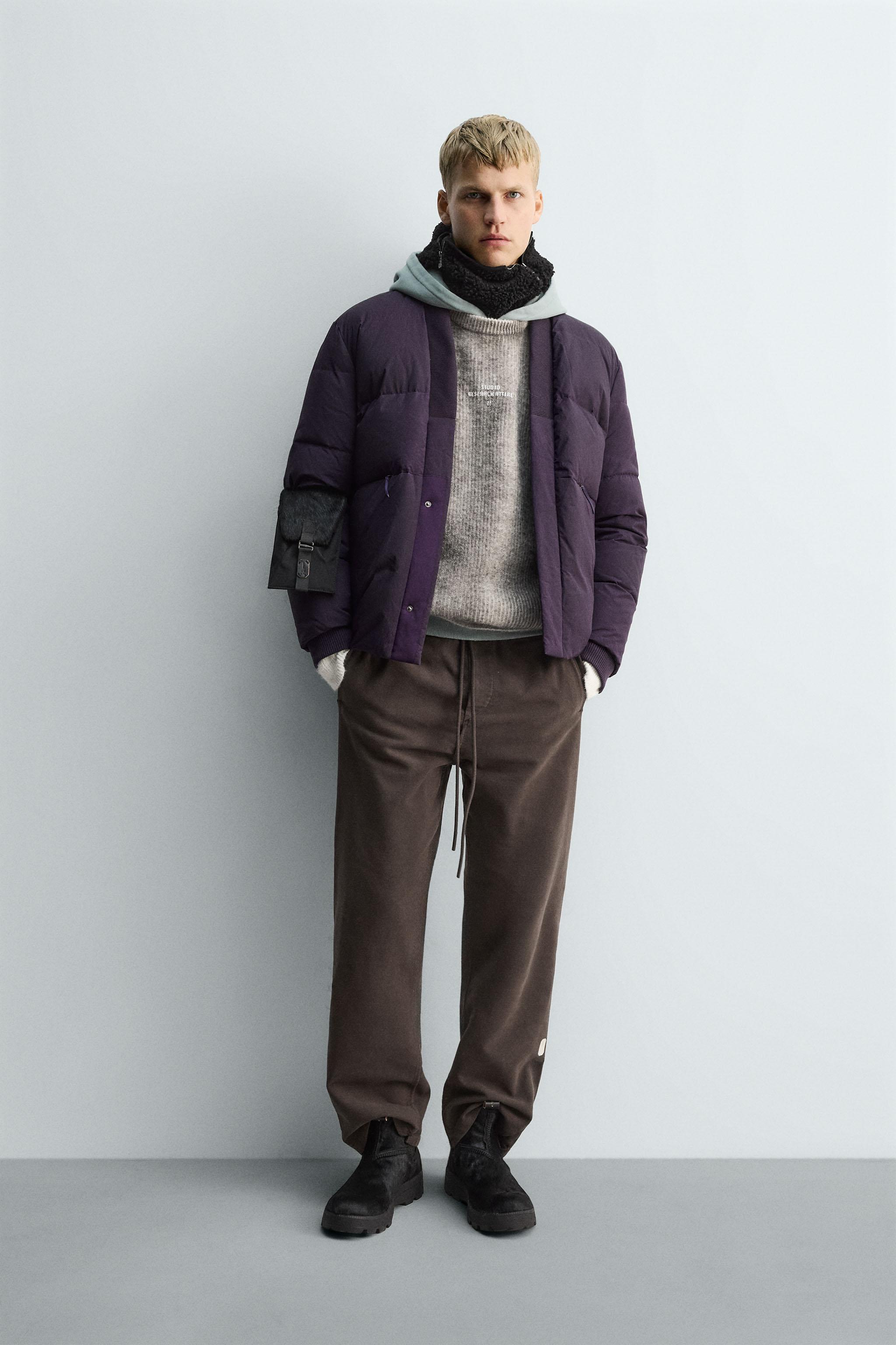 文京 CAZADORA PLUMÍFERO KIMONO X SR_A - パープル | ZARA Japan / 日本