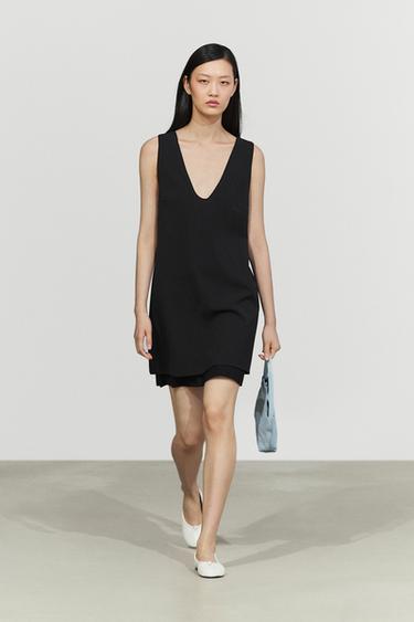 Robe courte double épaisseur - Noir de Zara - Image 0