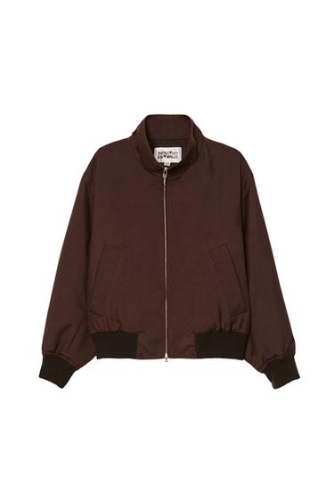 CAZADORA BOMBER RELAXED FIT - Marrón de Zara