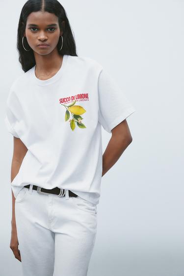 CAMISETA ESTAMPADA LIMÓN PANCRACE BESSA - Blanco de Zara