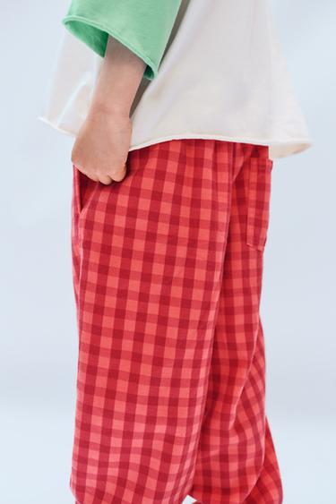 PANTALON BAGGY À CARREAUX VICHY ÉDITION LIMITÉE (2-14 ANS) - Imprimée de Zara - Image 7