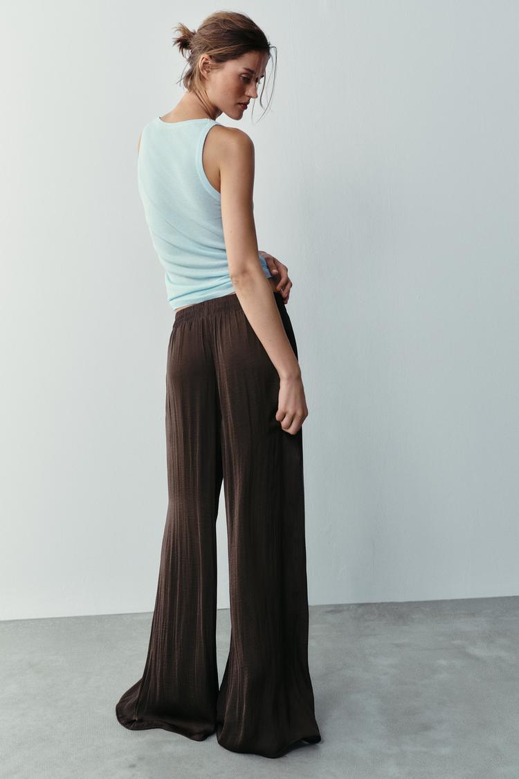Pantalones de pata ancha fluidos 6