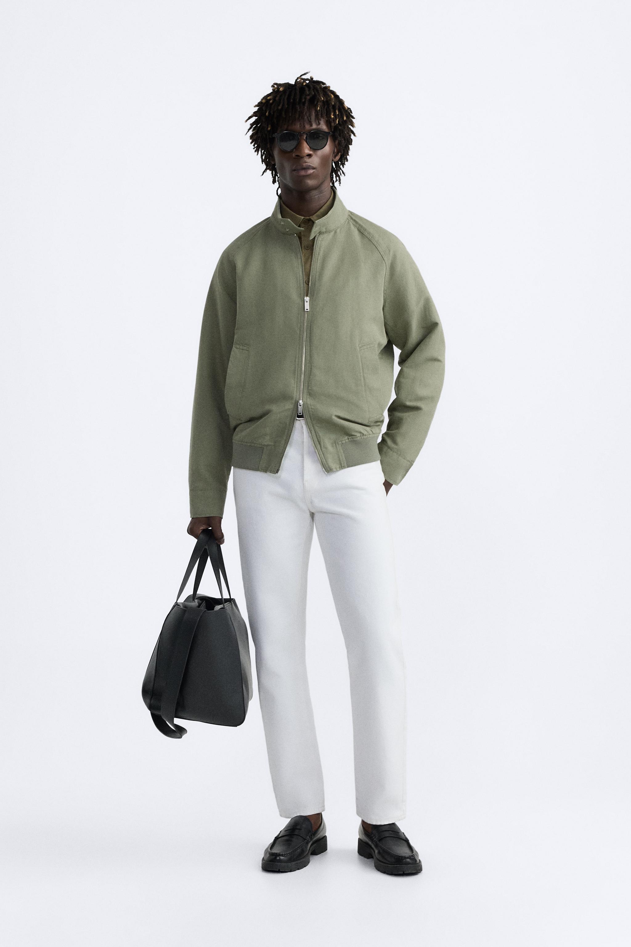 TEXTURED BOMBER JACKET - Light green | ZARA Canada