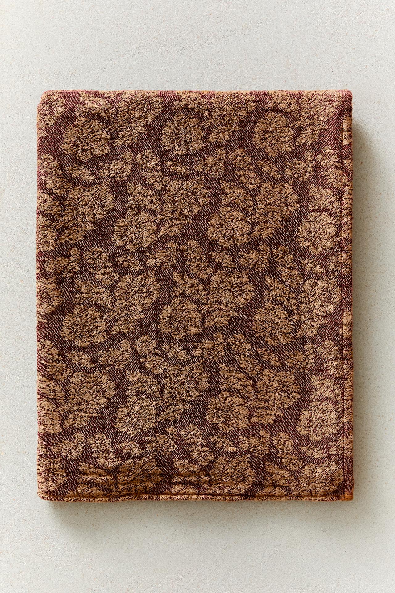 CHIFFON JACQUARD BATH TOWEL — Dark russet