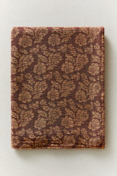 JACQUARD MUSLIN BATH TOWEL - dark russet by Zara