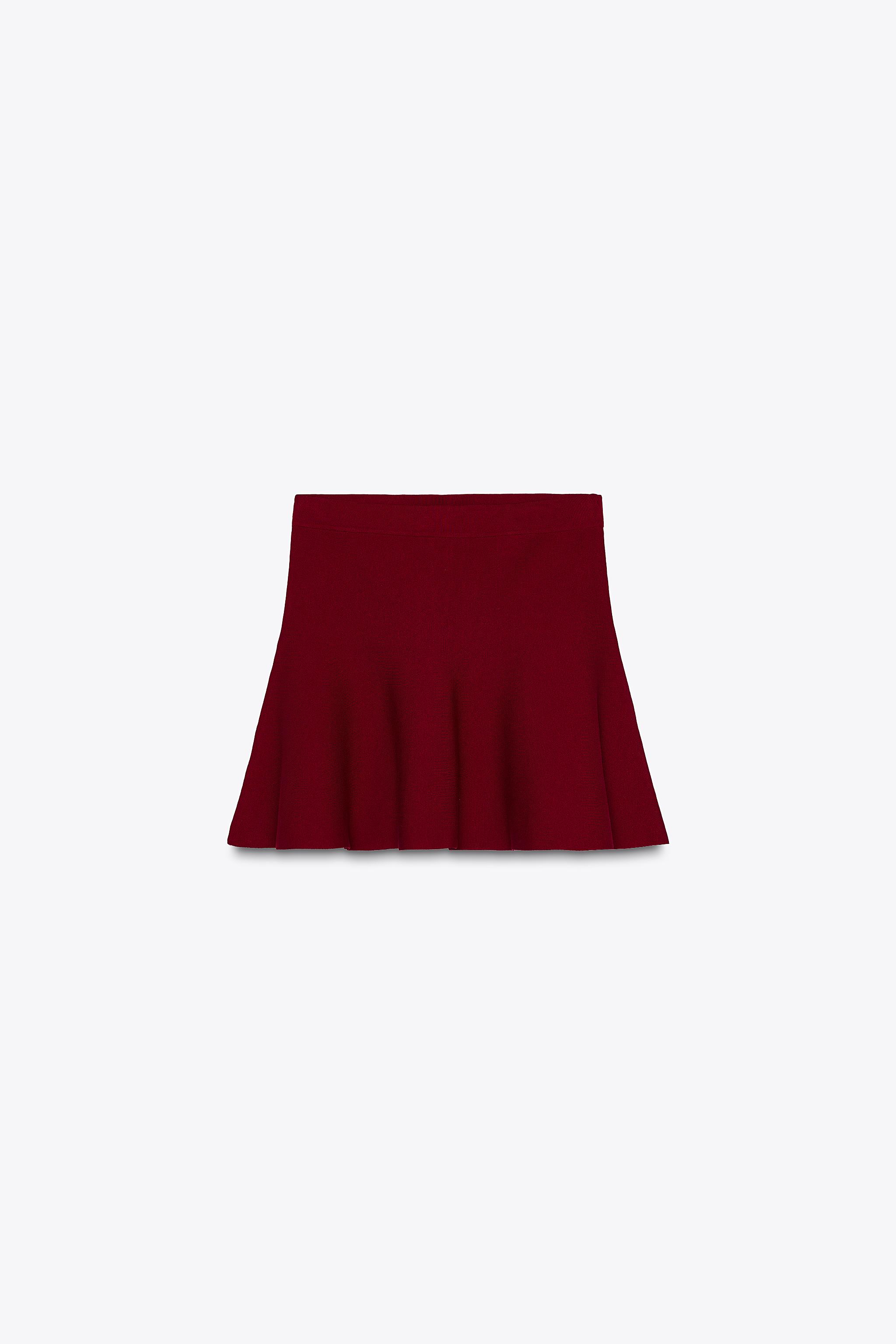 ZARA プレーンニット ミ二スカート 2756/011 プレーンニット ミ二スカート - ホワイト | ZARA Japan / 日本