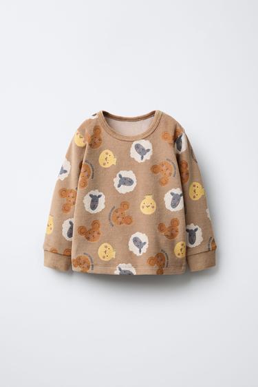 2-6 YEARS / ANIMAL VELVET PYJAMAS - Brown by Zara - Image 1
