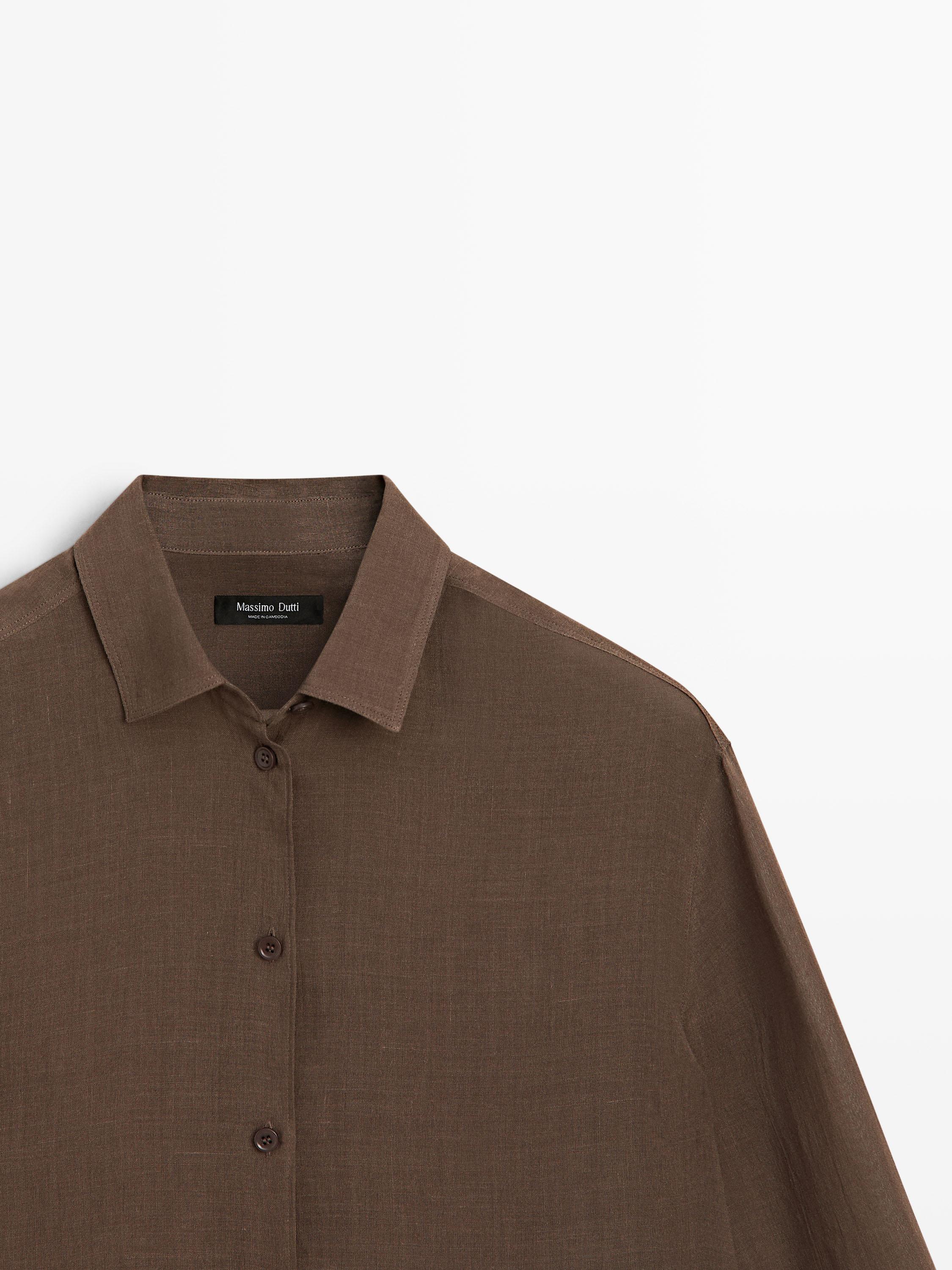 Flowing shirt with collar